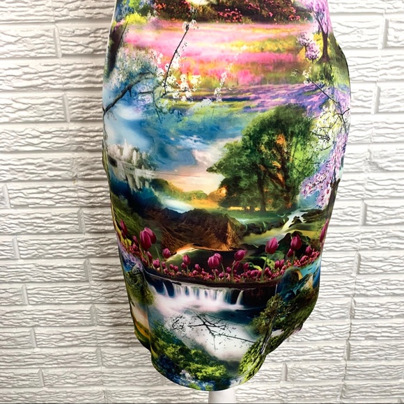 Cocoom Asian Landscape Bodycon Neoprene Dress - Picture 8 of 8